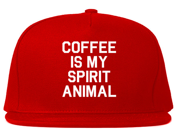 Coffee Is My Spirit Animal Red Snapback Hat