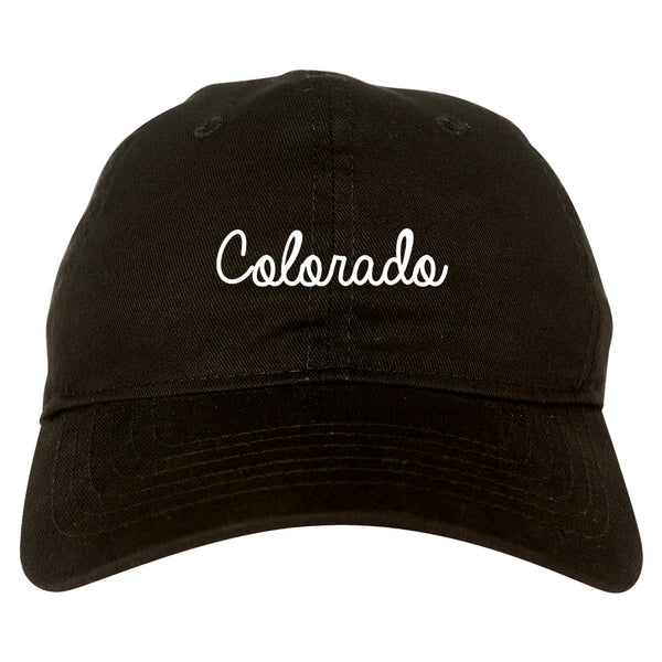 Colorado CO Script Chest black dad hat