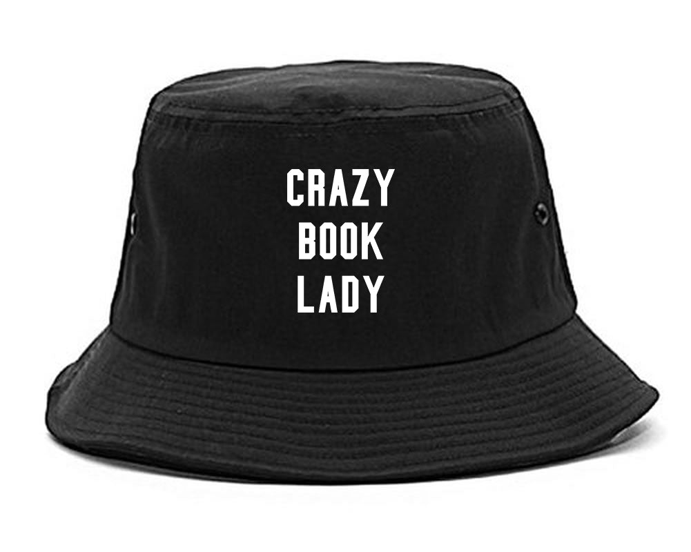 Crazy Book Lady Black Bucket Hat