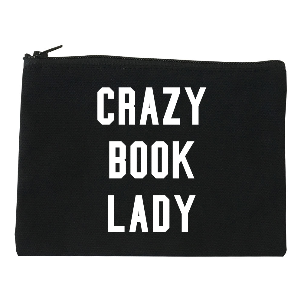 Crazy Book Lady Black Makeup Bag