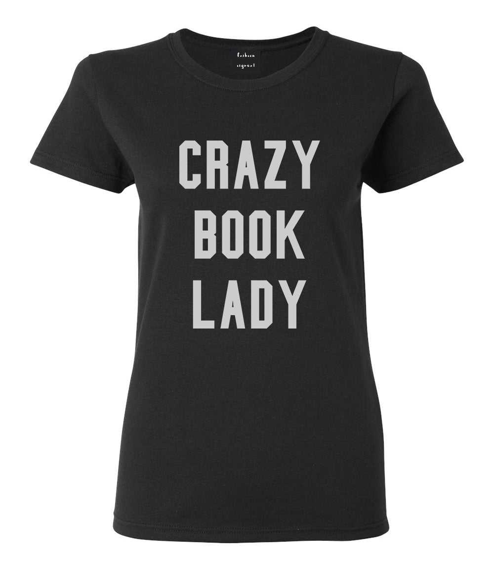 Crazy Book Lady Black T-Shirt