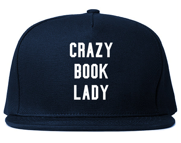 Crazy Book Lady Blue Snapback Hat