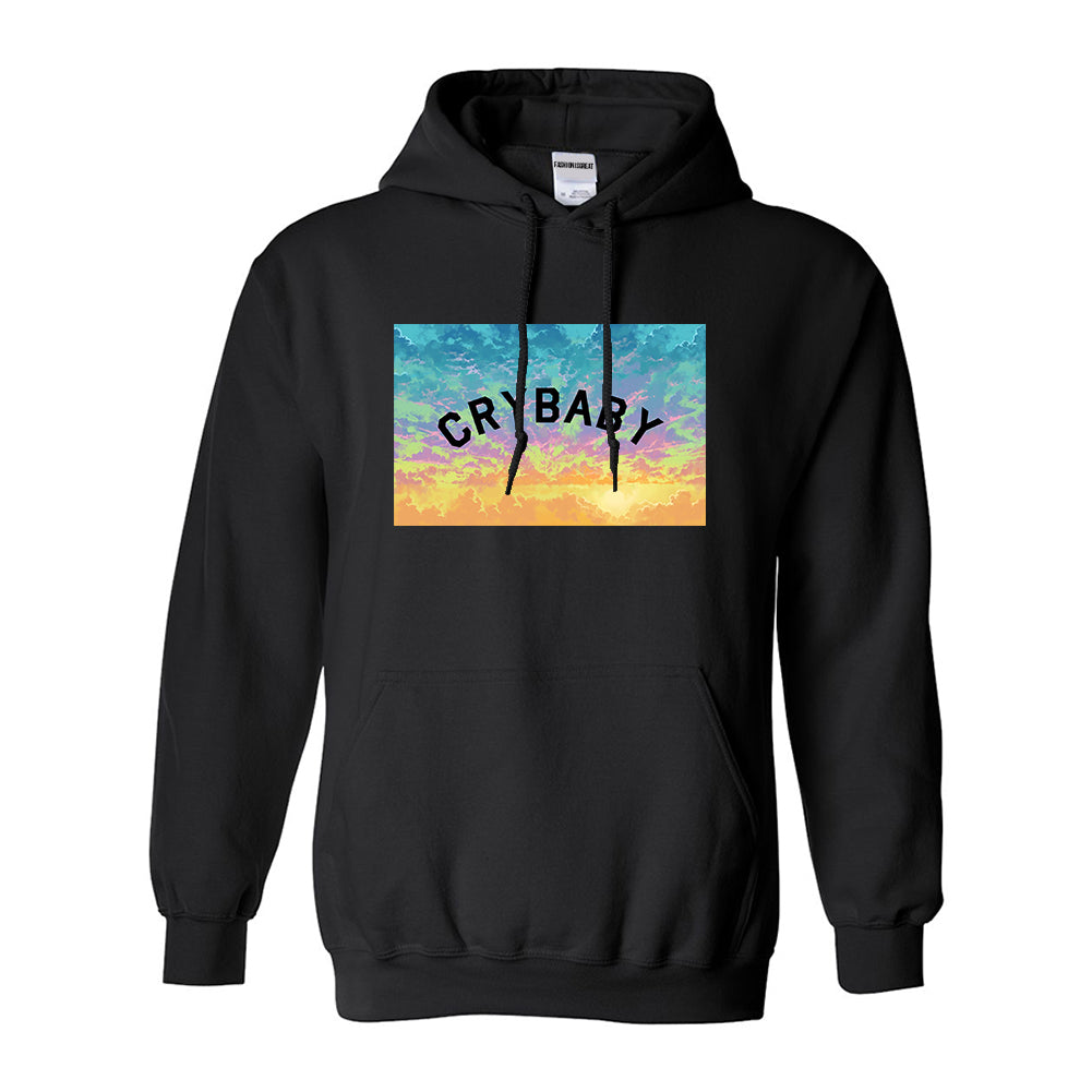 Crybaby Tie Dye Box Black Womens Pullover Hoodie