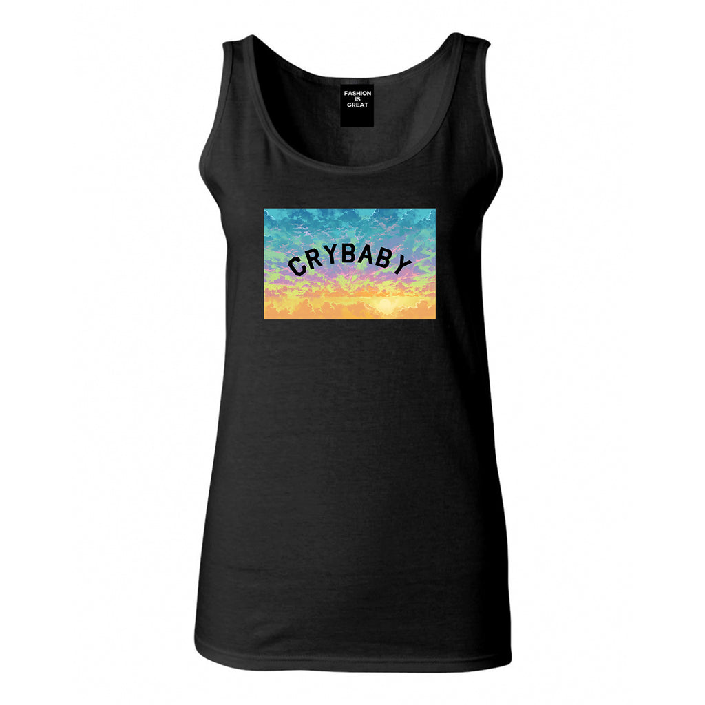 Crybaby Tie Dye Box Black Womens Tank Top