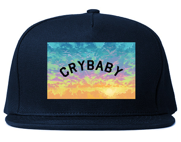 Crybaby Tie Dye Box Blue Snapback Hat