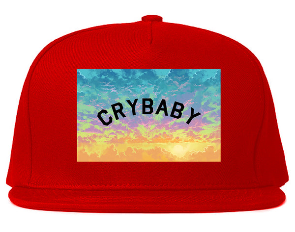 Crybaby Tie Dye Box Red Snapback Hat