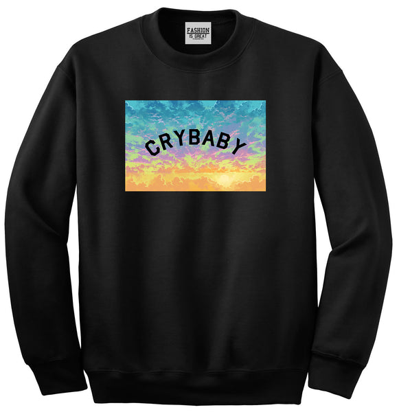Crybaby Tie Dye Box Black Womens Crewneck Sweatshirt