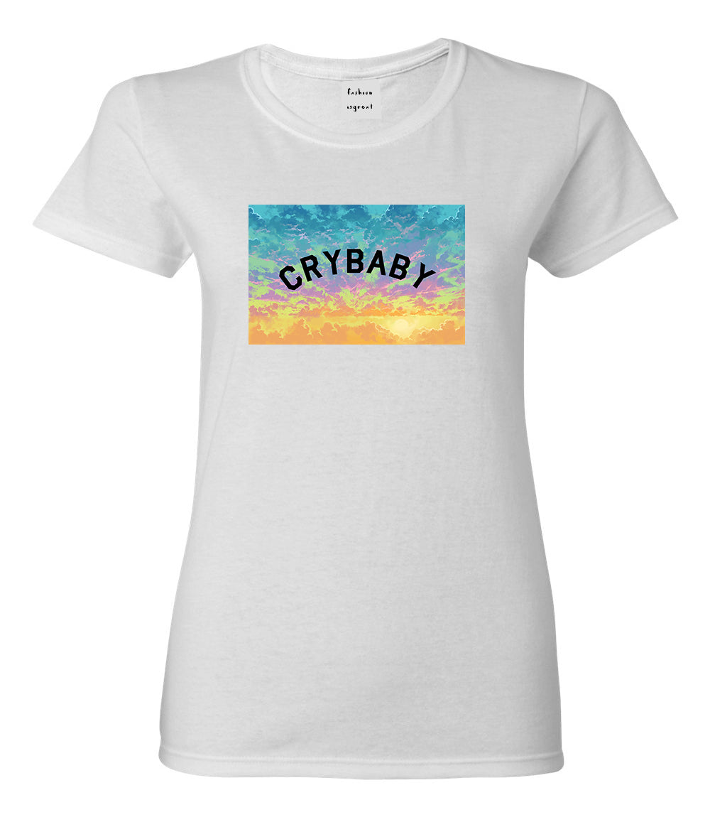 Crybaby Tie Dye Box White Womens T-Shirt