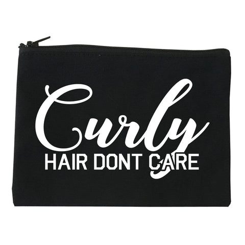 Curly Hair Dont Care black Makeup Bag