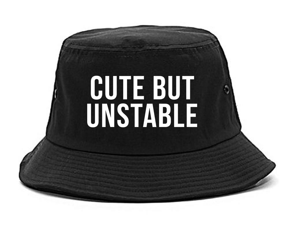 Cute But Unstable Bucket Hat Black