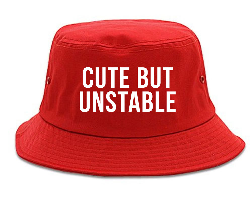 Cute But Unstable Bucket Hat Red