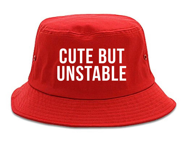 Cute But Unstable Bucket Hat Red