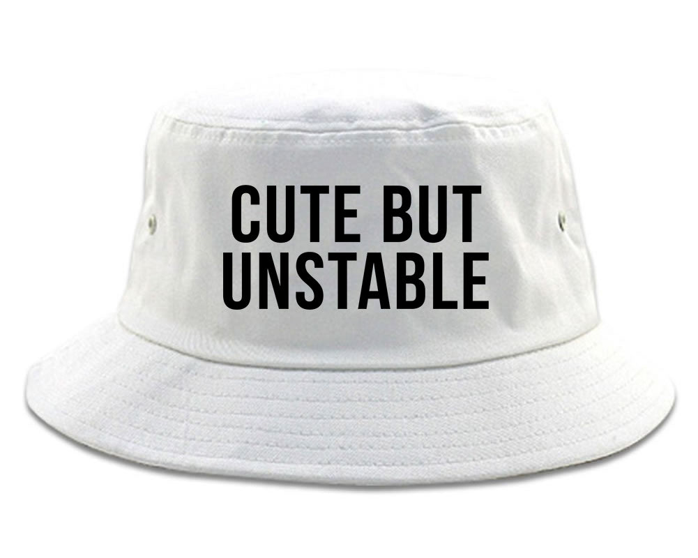 Cute But Unstable Bucket Hat White