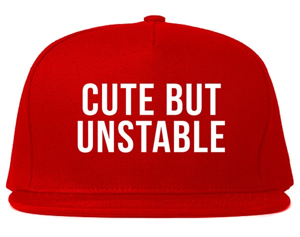 Cute But Unstable Snapback Hat Red