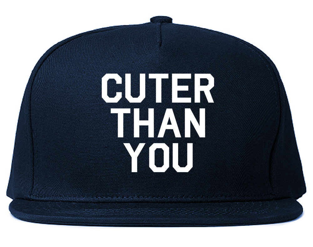 Cuter Than You Snapback Hat Blue