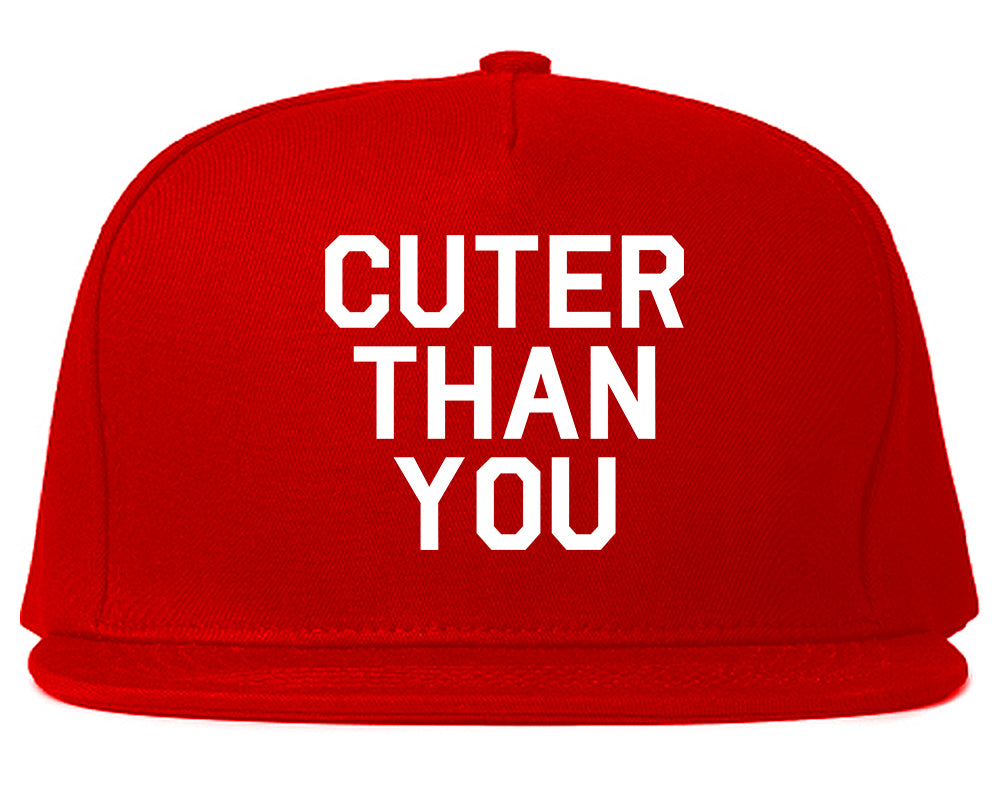 Cuter Than You Snapback Hat Red