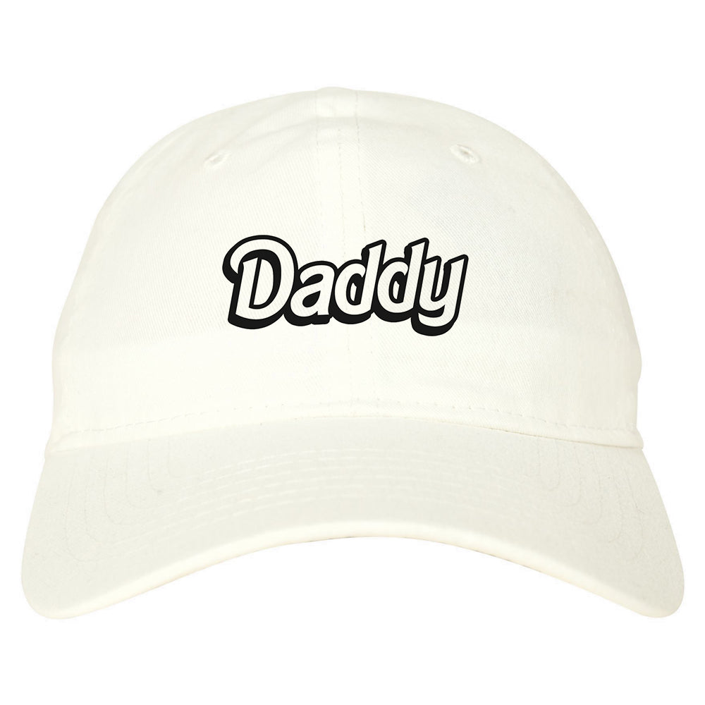 Daddy Pink Dad Hat White