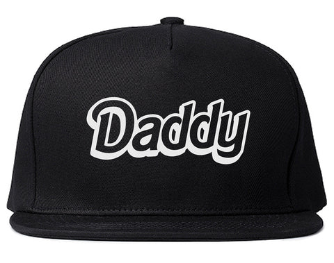 Daddy Pink Snapback Hat Black