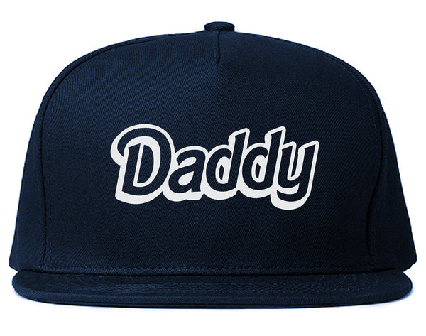 Daddy Pink Snapback Hat Blue