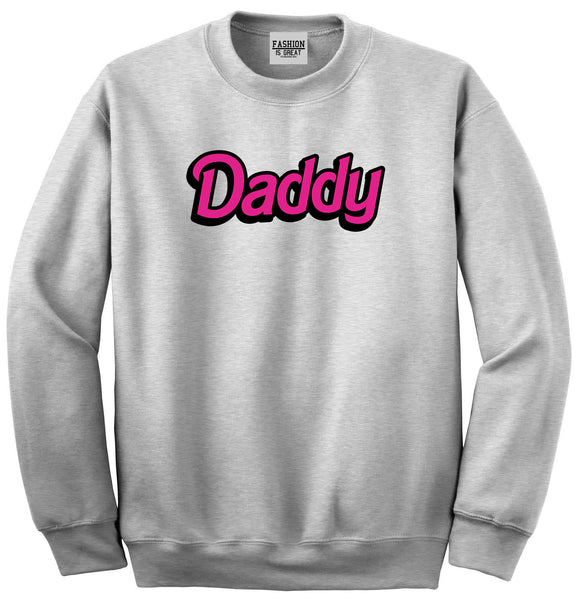 Daddy Pink Unisex Crewneck Sweatshirt Grey
