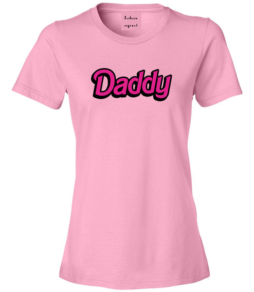 Daddy Pink Womens Graphic T-Shirt Pink