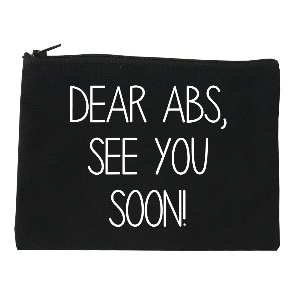 Dear Abs See You Soon Black Makeup Bag