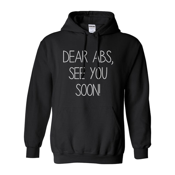 Dear Abs See You Soon Black Pullover Hoodie