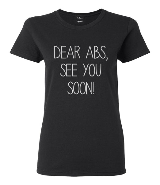 Dear Abs See You Soon Black T-Shirt