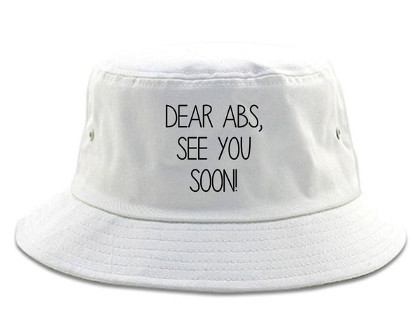 Dear Abs See You Soon White Bucket Hat