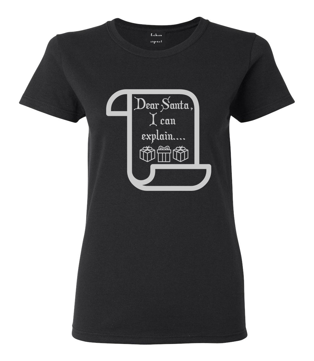 Dear Santa Explain Xmas Sweater Black T-Shirt