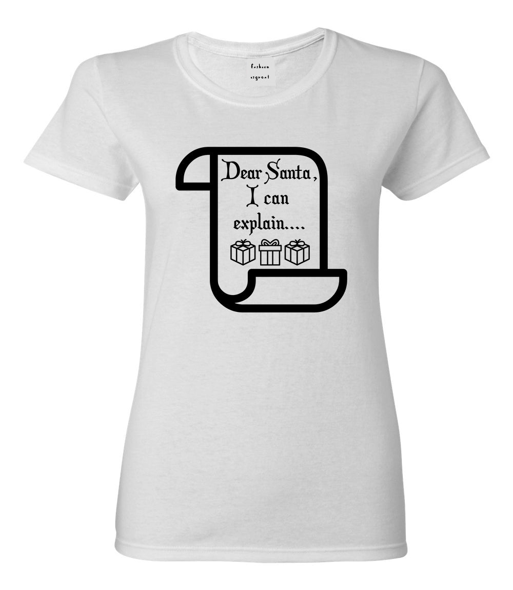 Dear Santa Explain Xmas Sweater White T-Shirt