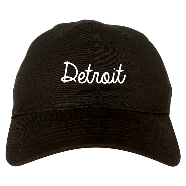 Detroit Michigan Script Chest black dad hat