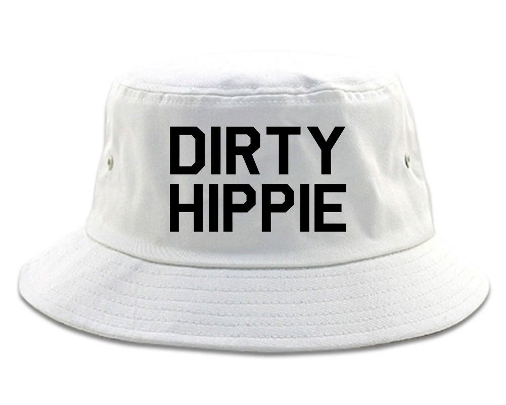 Dirty Hippie Funny Mom Wife Gift Bucket Hat White