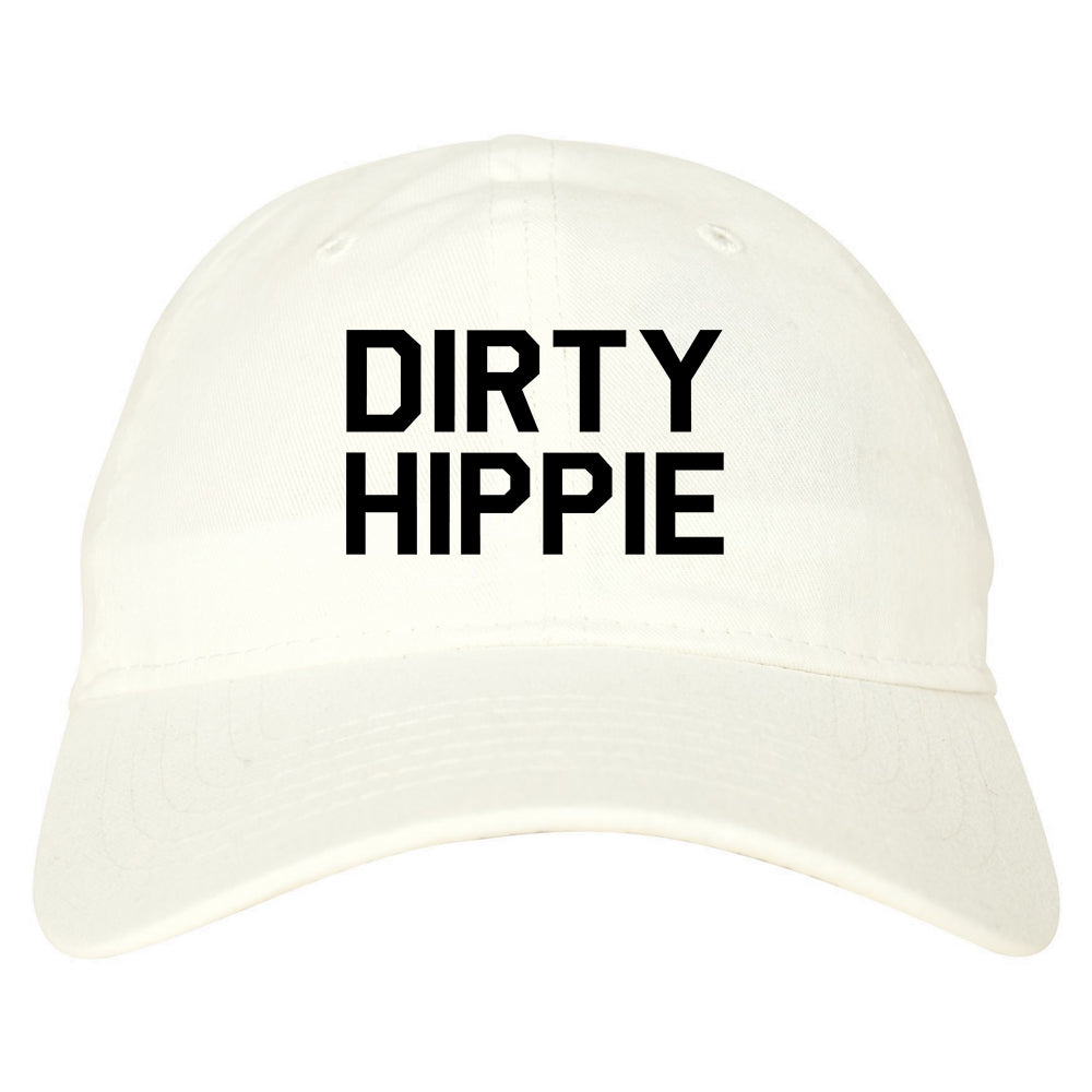 Dirty Hippie Funny Mom Wife Gift Dad Hat White
