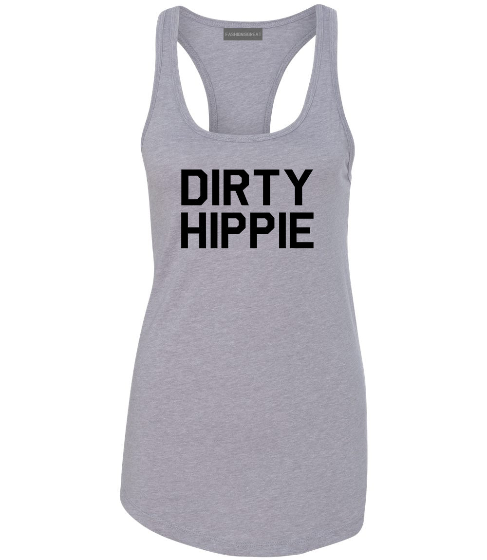 Dirty Hippie Funny Mom Wife Gift Womens Racerback Tank Top Grey