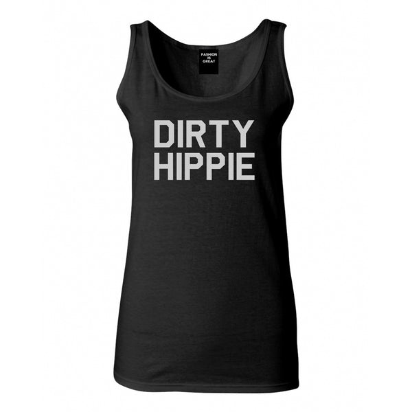 Dirty Hippie Funny Mom Wife Gift Womens Tank Top Shirt Black