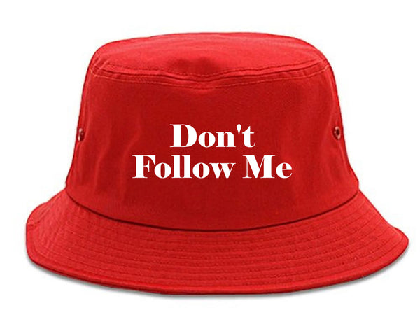 Dont Follow Me Funny red Bucket Hat