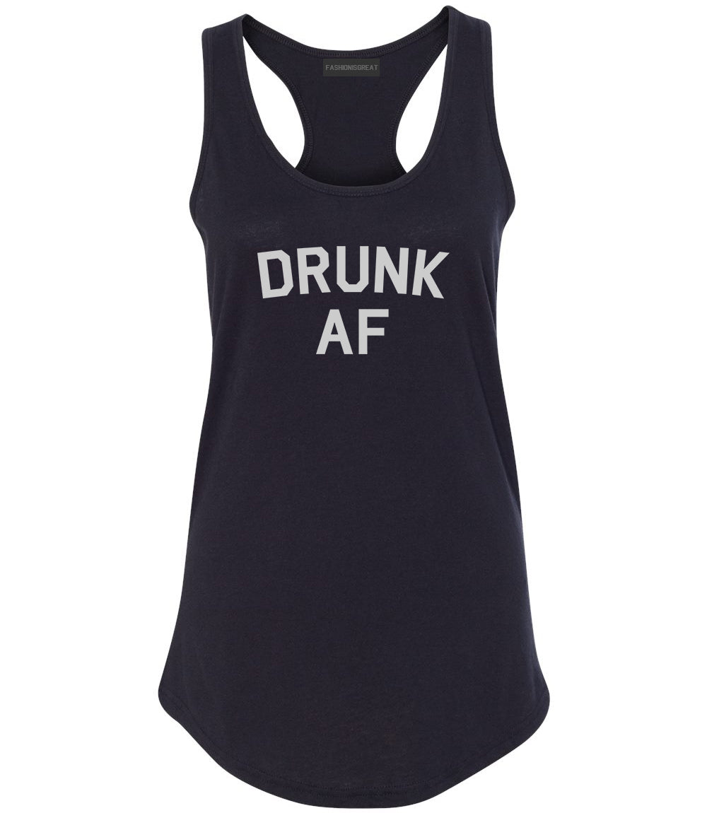 Drunk AF Bachelorette Party Womens Racerback Tank Top Black