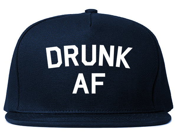 Drunk AF Bachelorette Party Snapback Hat Blue