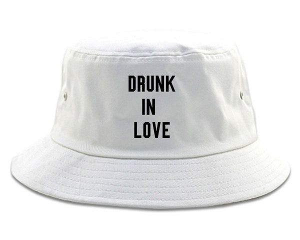 Drunk In Love Bachelorette white Bucket Hat