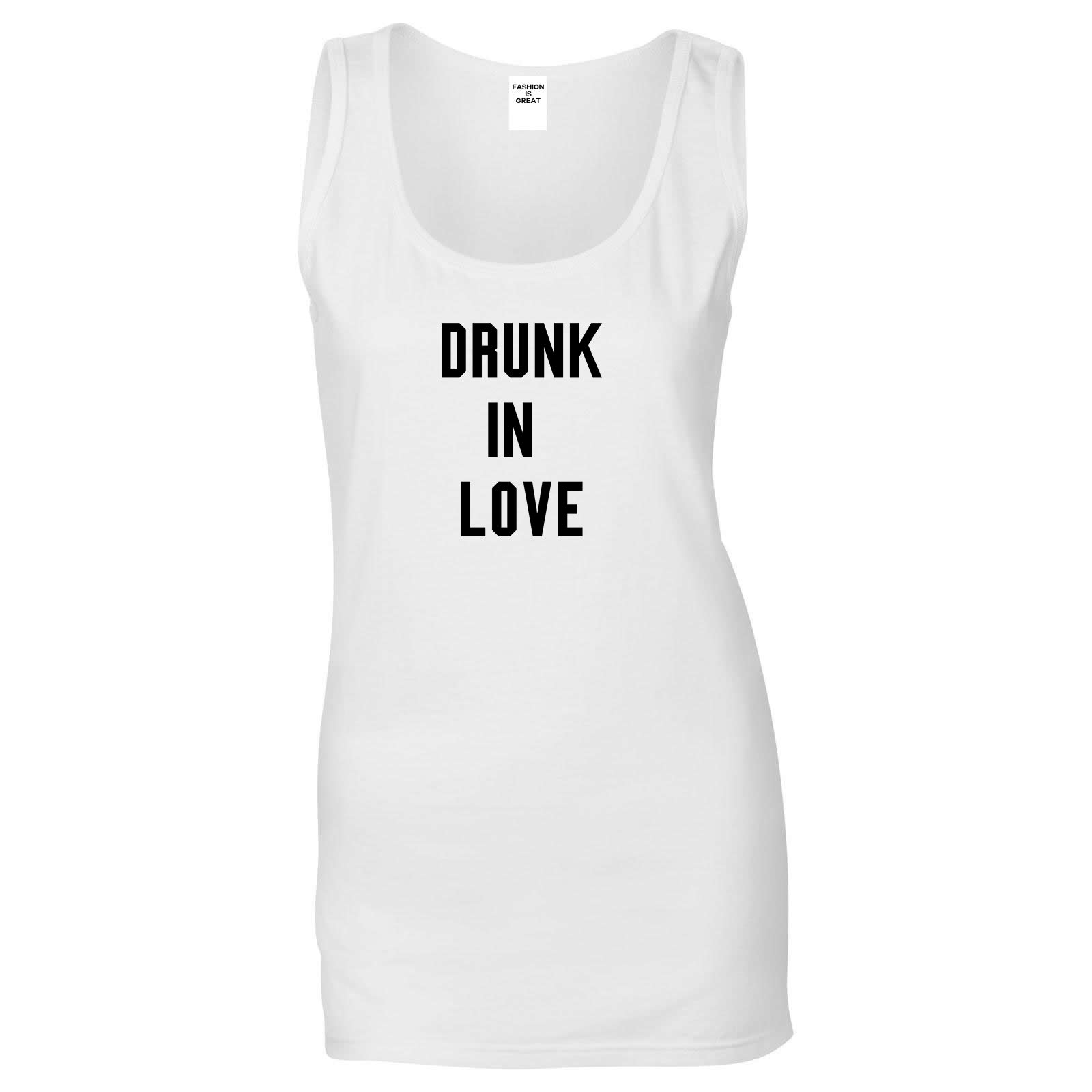 Drunk In Love Bachelorette White Womens Tank Top