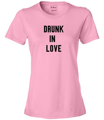 Drunk In Love Bachelorette Pink Womens T-Shirt