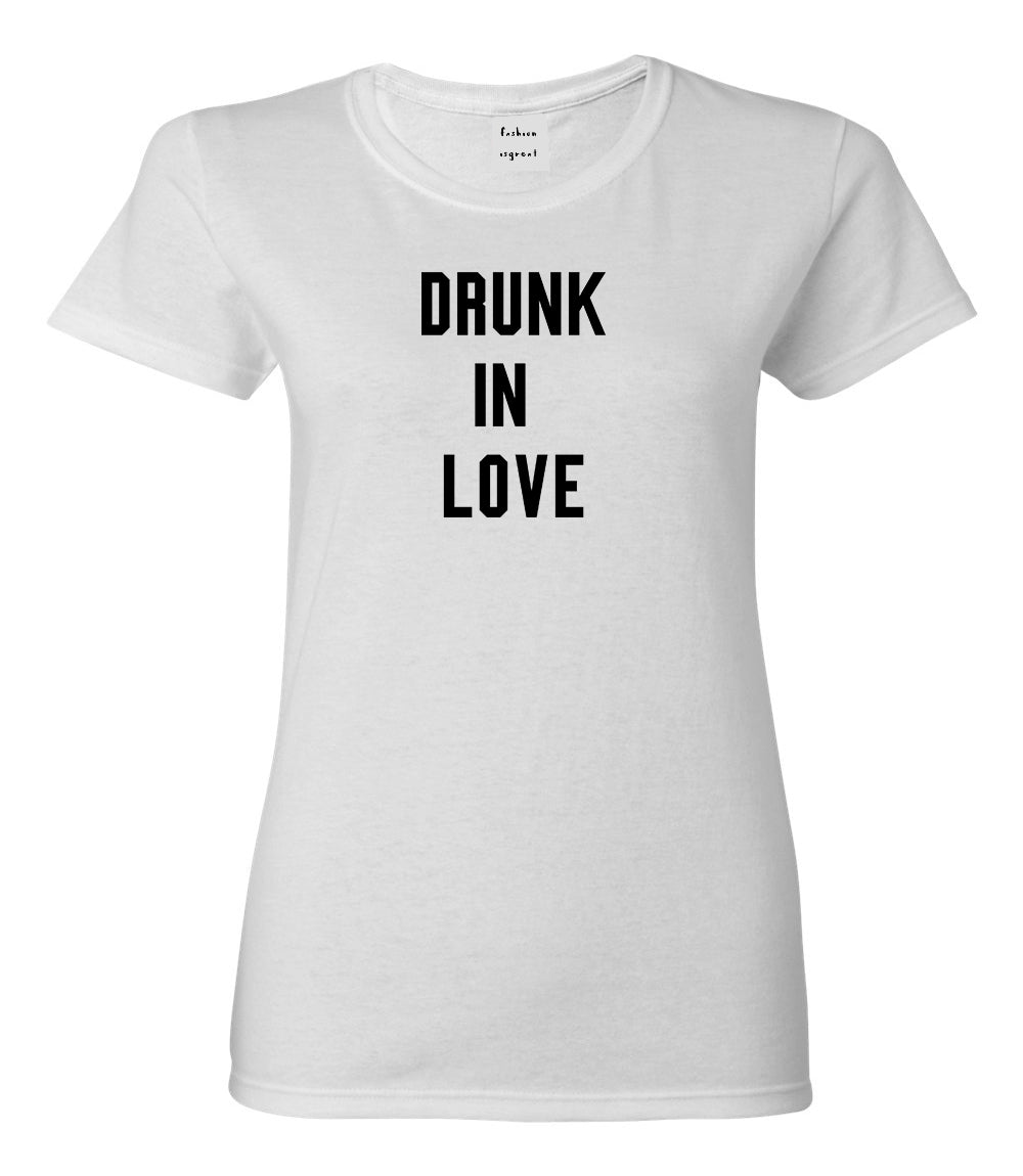 Drunk In Love Bachelorette White Womens T-Shirt