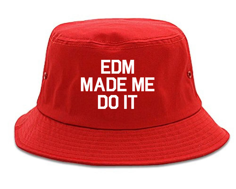 EDM Made Me Do It Red Bucket Hat