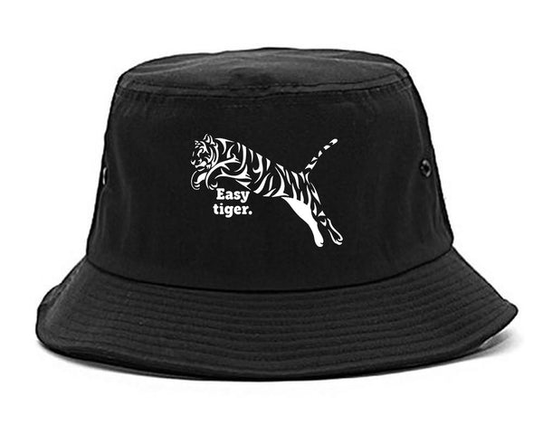 Easy Tiger Funny Animal Bucket Hat Black