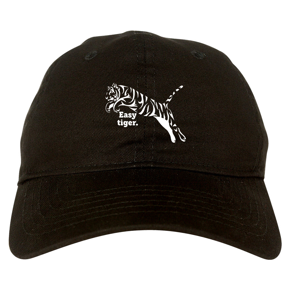 Easy Tiger Funny Animal Dad Hat Black