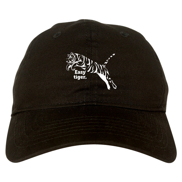 Easy Tiger Funny Animal Dad Hat Black