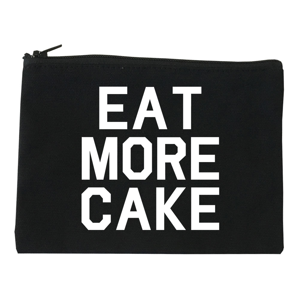 Eat More Cake Birthday Black Makeup Bag