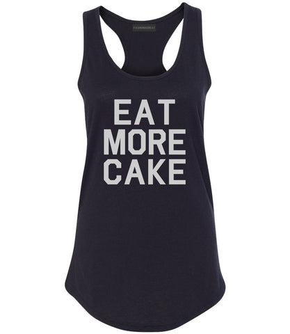 Eat More Cake Birthday Black Racerback Tank Top