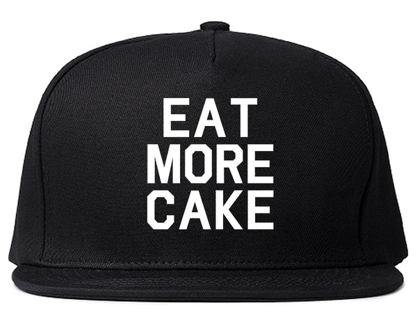 Eat More Cake Birthday Black Snapback Hat